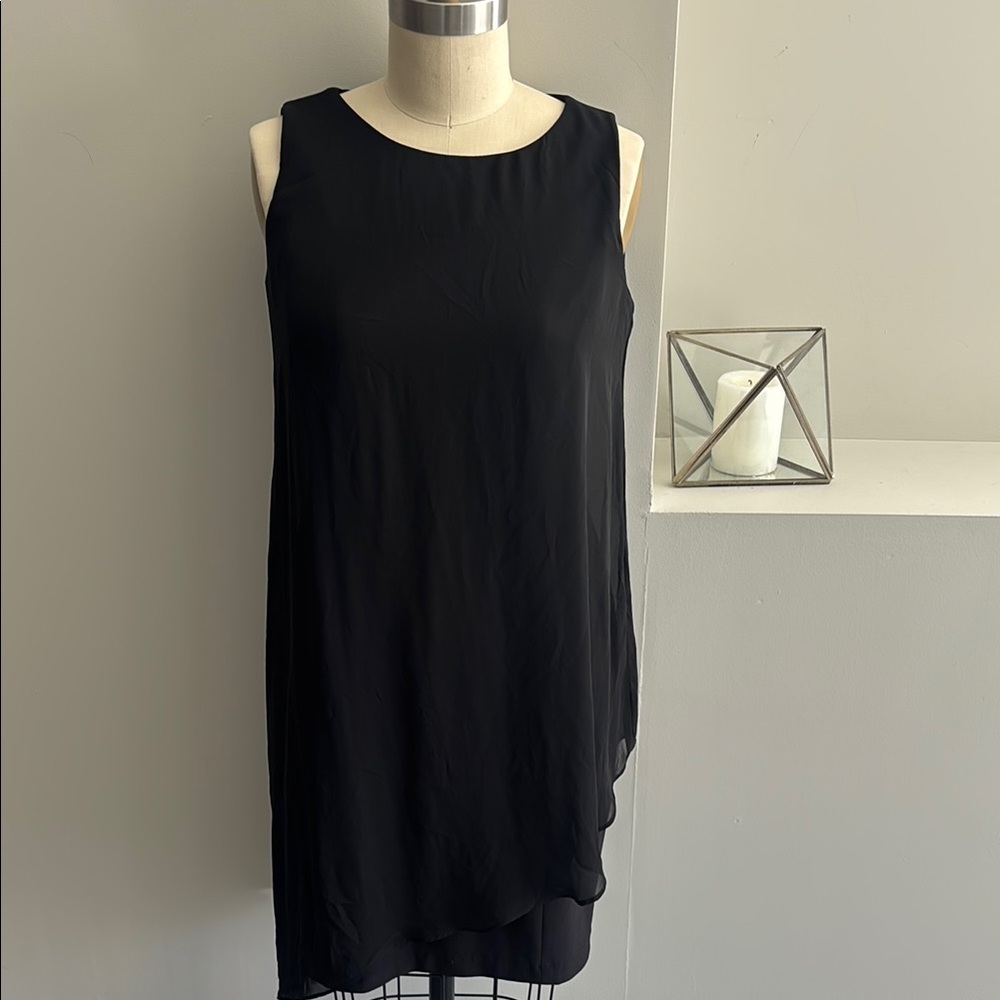 Vince CAMUTO Elegant Black Sleeveless, Asymmetrical Dress